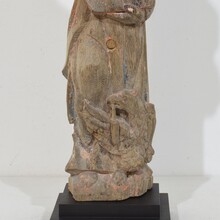 Hand carved oak statue of saint John the evangelist, France circa 1550-1650