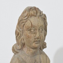 Hand carved oak statue of saint John the evangelist, France circa 1550-1650