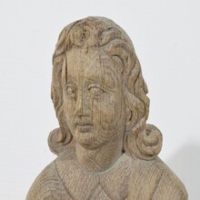 Hand carved oak statue of saint John the evangelist, France circa 1550-1650