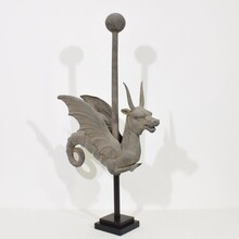 Large zinc dragon/ mythical figure weathervane, France circa 1880