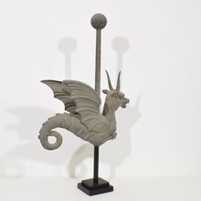 Large zinc dragon/ mythical figure weathervane, France circa 1880