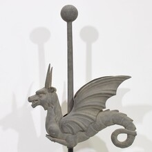 Large zinc dragon/ mythical figure weathervane, France circa 1880