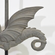 Large zinc dragon/ mythical figure weathervane, France circa 1880