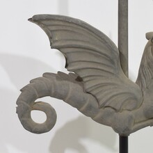 Large zinc dragon/ mythical figure weathervane, France circa 1880