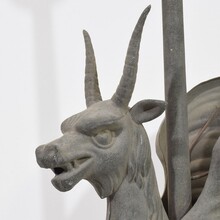 Large zinc dragon/ mythical figure weathervane, France circa 1880