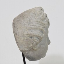 Neoclassical grey marble angel head, France circa 1780-1800