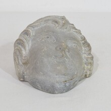 Neoclassical grey marble angel head, France circa 1780-1800