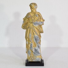 Neo Gothic gilded metal Saint statue, France circa 1880-1900