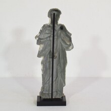 Neo Gothic gilded metal Saint statue, France circa 1880-1900