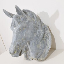 Zinc horse head trade sign, France circa 1880-1900