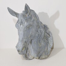 Zinc horse head trade sign, France circa 1880-1900