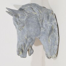 Zinc horse head trade sign, France circa 1880-1900