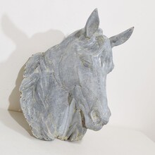 Zinc horse head trade sign, France circa 1880-1900