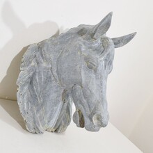 Zinc horse head trade sign, France circa 1880-1900