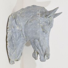 Zinc horse head trade sign, France circa 1880-1900