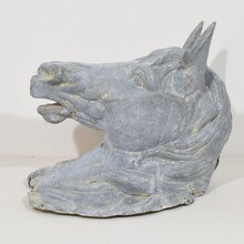 Zinc horse head trade sign, France circa 1880-1900