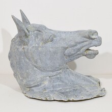 Zinc horse head trade sign, France circa 1880-1900