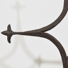 Gothic hand forged iron village cross, France circa 1450-1550