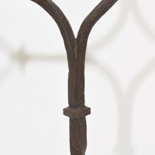 Gothic hand forged iron village cross, France circa 1450-1550