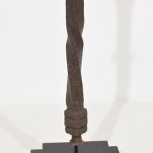 Gothic hand forged iron village cross, France circa 1450-1550