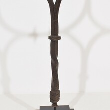 Gothic hand forged iron village cross, France circa 1450-1550