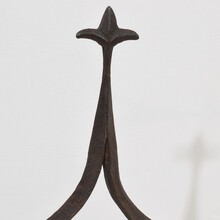 Gothic hand forged iron village cross, France circa 1450-1550