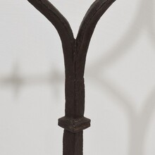 Gothic hand forged iron village cross, France circa 1450-1550