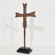 medieval gothic forged iron village cross, France circa 1450-1550