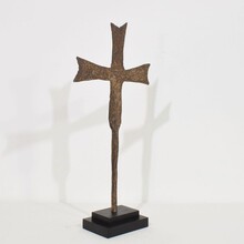 medieval gothic forged iron village cross, France circa 1450-1550