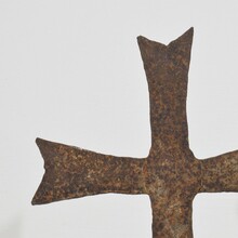 medieval gothic forged iron village cross, France circa 1450-1550