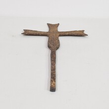 medieval gothic forged iron village cross, France circa 1450-1550