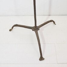 Pair hand forged iron candleholders, France circa 1650