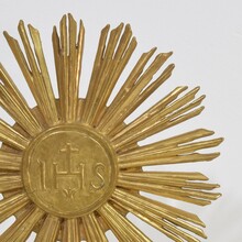 Baroque carved wooden sun, Italy circa 1750