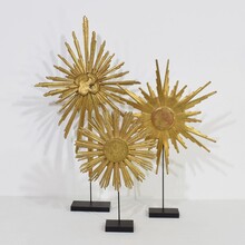 Baroque carved wooden sun, Italy circa 1750