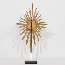 Gilded baroque carved wooden sun, Italy circa 1750