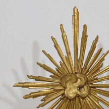 Gilded baroque carved wooden sun, Italy circa 1750