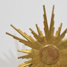 Gilded baroque style carved wooden sun, Italy circa 1800-1900