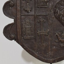 Folk art forged iron coat of arms, Italy circa 1550-1650