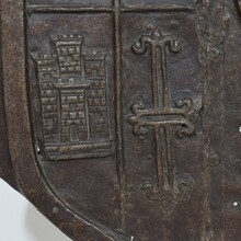 Folk art forged iron coat of arms, Italy circa 1550-1650