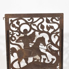 Small iron door depicting Saint George killing the dragon, Italy 16/17th century