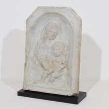 Marble panel with Madonna and child, Italy circa 1650