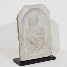 Marble panel with Madonna and child, Italy circa 1650