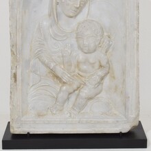 Marble panel with Madonna and child, Italy circa 1650