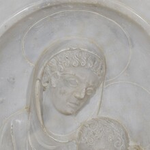 Marble panel with Madonna and child, Italy circa 1650