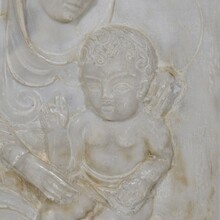 Marble panel with Madonna and child, Italy circa 1650