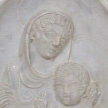 Marble panel with Madonna and child, Italy circa 1650