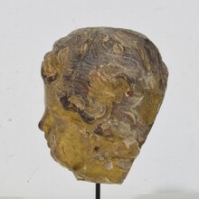 Carved giltwood baroque angel head, Italy circa 1650-1750