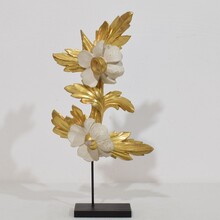 Hand carved giltwood floral ornament, Italy circa 1780-1850