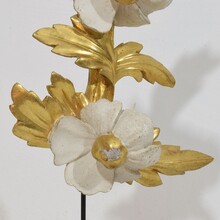 Hand carved giltwood floral ornament, Italy circa 1780-1850