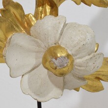 Hand carved giltwood floral ornament, Italy circa 1780-1850